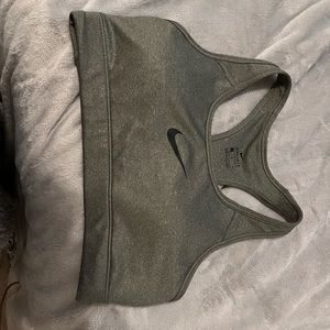 Dark gray Nike sports bra